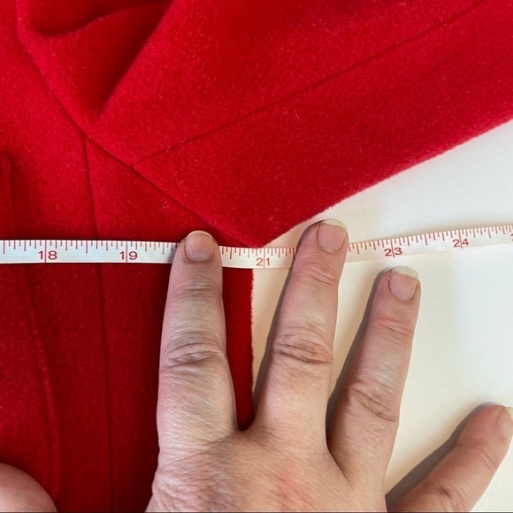 Giorgio Saint Angelo Vintage Red Oversized Blazer 8 Wool Single Breasted Pockets - Picture 6 of 8